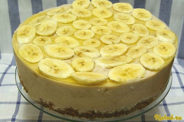 сметанно-банановый, торт, выпечки
