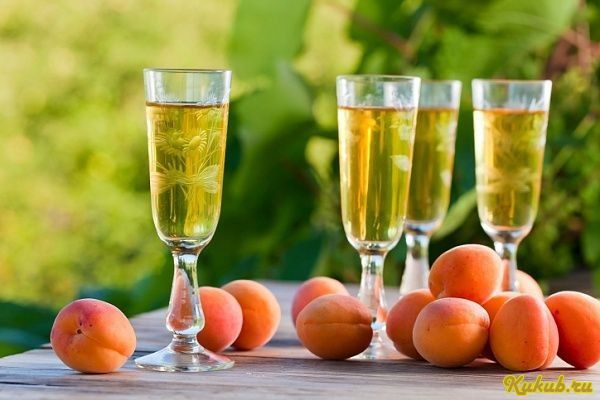 абрикосы, белом, вине