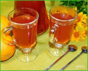 Клюквенный чай с апельсином