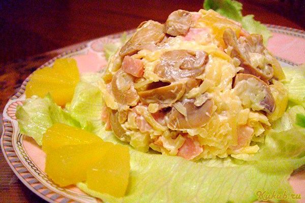 ананасовый, салат, сыром