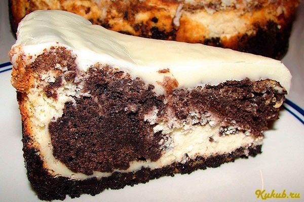 аппетитный, чизкейк, шоколадным, творог