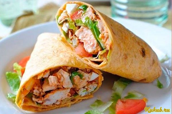 ароматный, цезарь-ролл, курицей