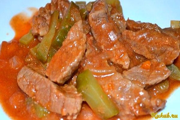 мясное, соленым, огурцом