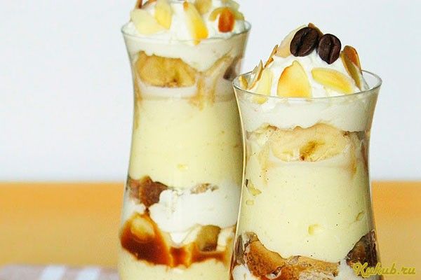 банановый, трайфл, кофе