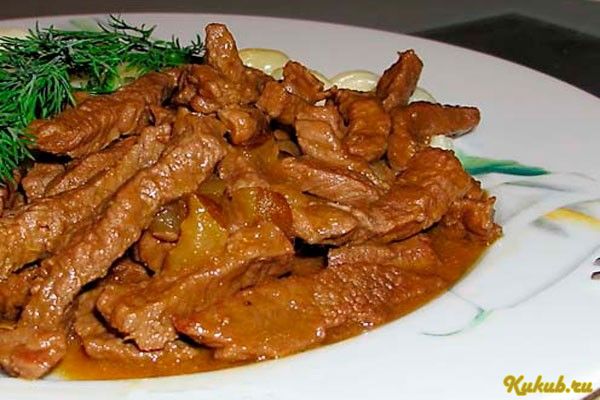 бефстроганов, пищевой бефстроганов, пищевой