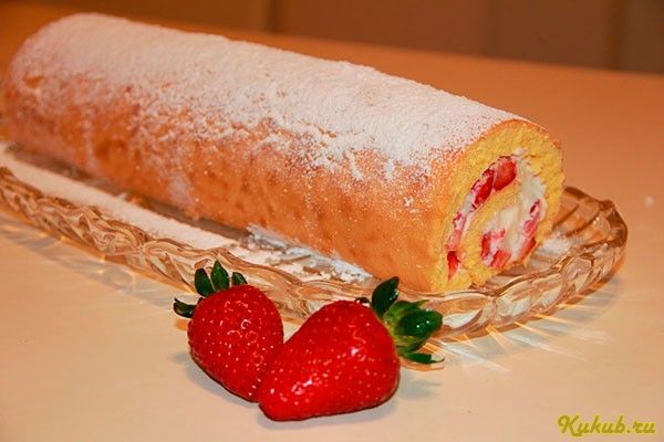 бисквитный, рулет бисквитный, рулет