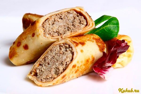 блинчики, домашние, мясной блинчики, домашние, мясной