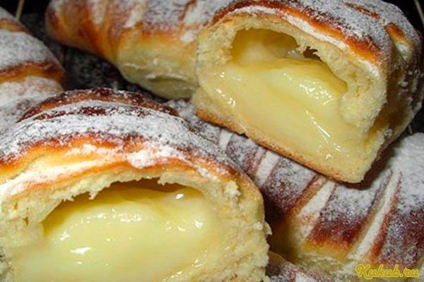 булочки, кремовой, начинкой булочки, кремовой, начинкой