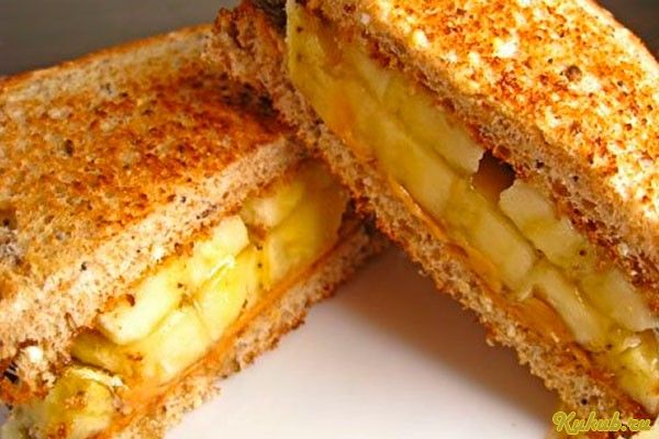 бутерброды, бананом, элвиса бутерброды, бананом, элвиса