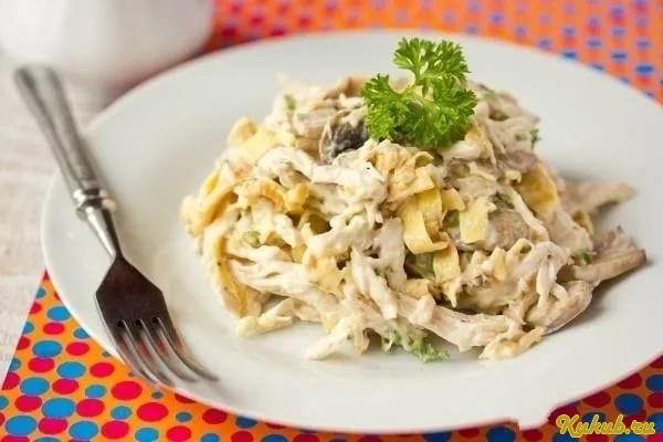 cалат, курицы