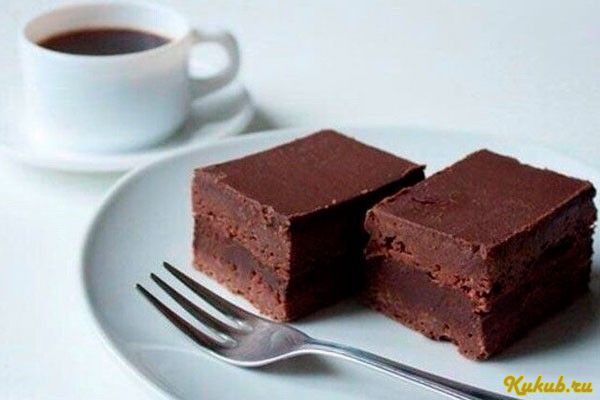 десерт, брауни, кофе