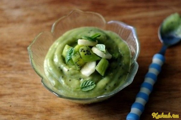 десертный, пудинг, авокадо, киви десертный, пудинг, авокадо, киви