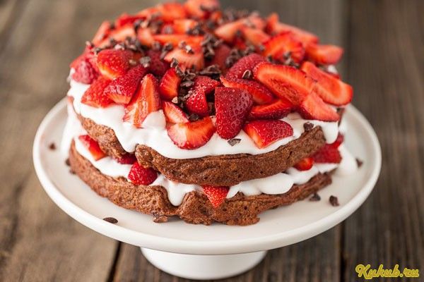 домашний, шоколадный, бисквит, кофе