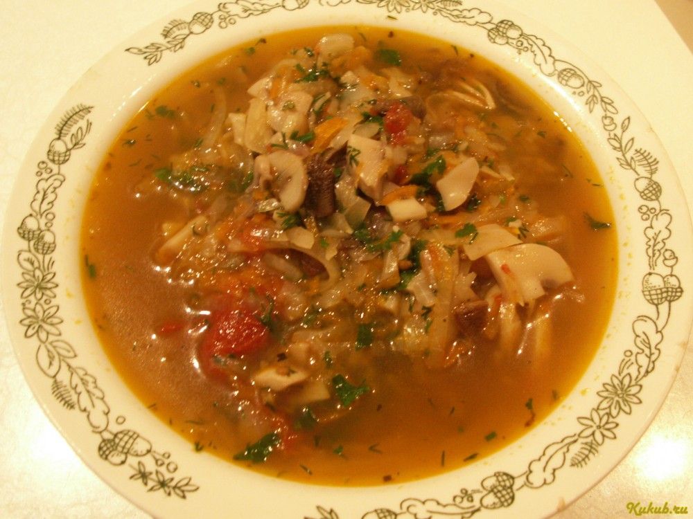 домашняя, грибная, солянка, капуста