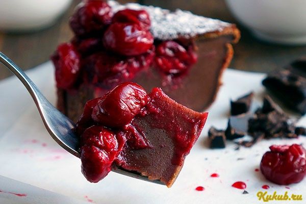 французский, десерт, вишня