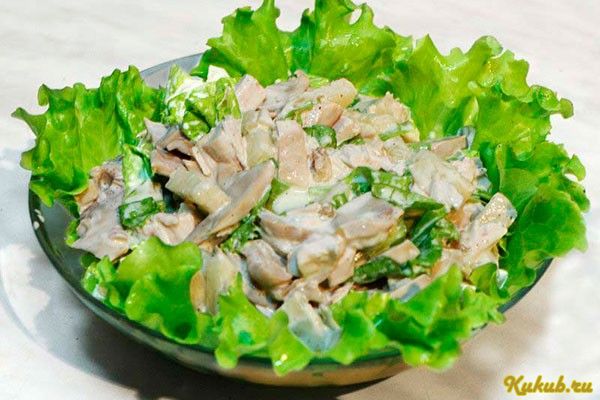 грибной, салат, ананасом