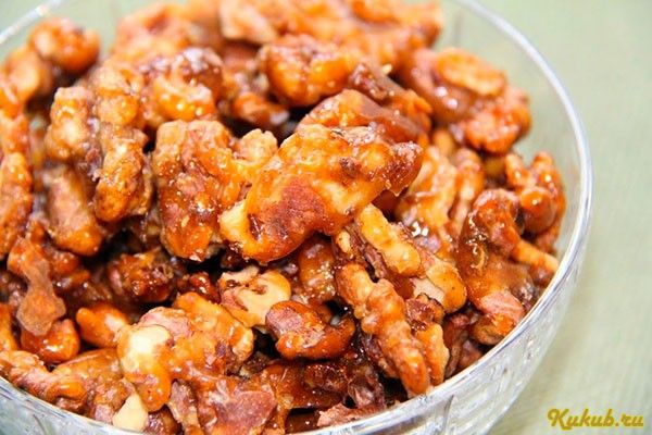 грильяж, грецких, орехов, кофе