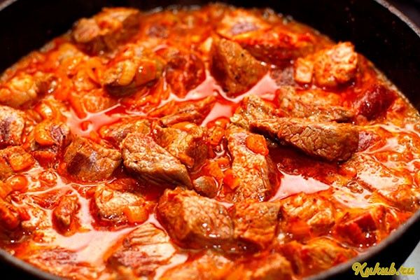 гуляш, кубиком обжариваем, томатную пасту, свинина гуляш, кубиком обжариваем, томатную пасту, свинина