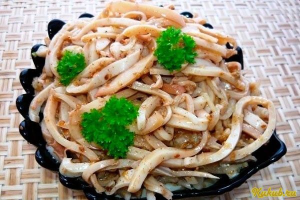 кальмаров, соевом, соусе, маринад