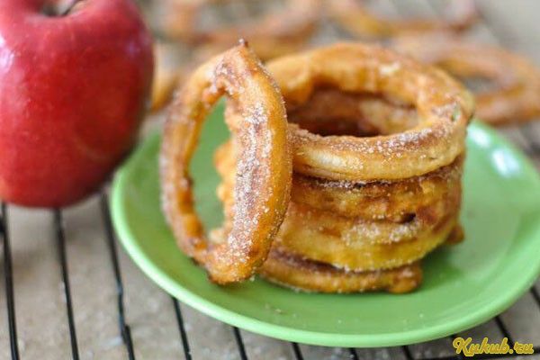 хрустящие, яблочные, кольца