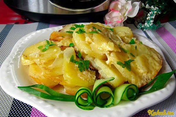 картофель, курицей, сливками картофель, курицей, сливками