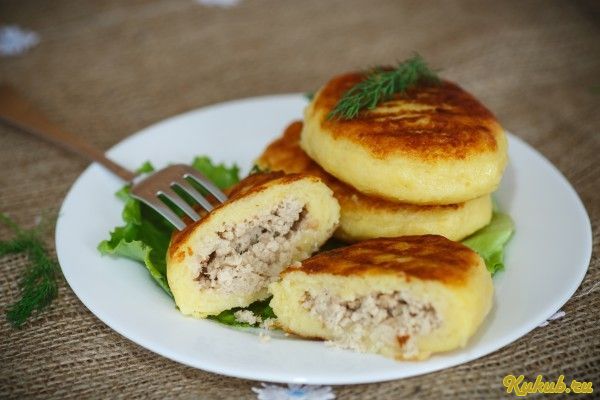 картофельники, мясом