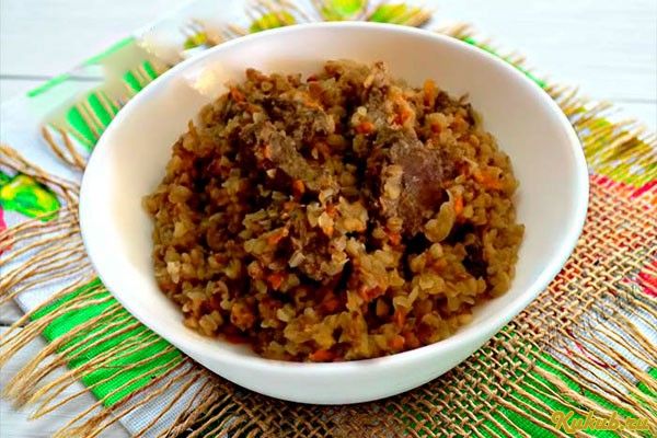 каша, гречневая, печенью