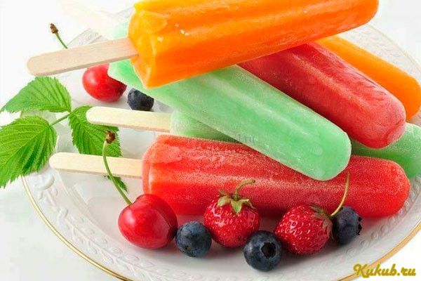 клубнично-цитрусовое, мороженое