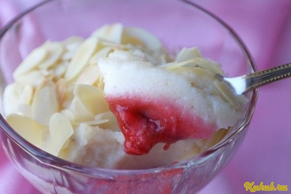 клубнично-манный, пудинг, масса должна