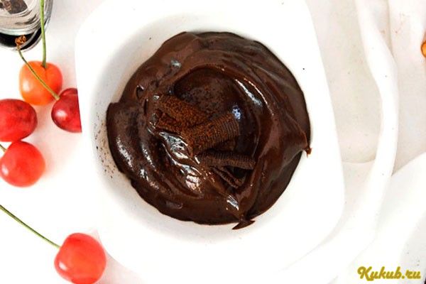 кофейно-шоколадный, пудинг, кофе