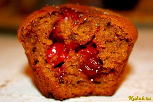 кофейный, кекс, кофе, вишня