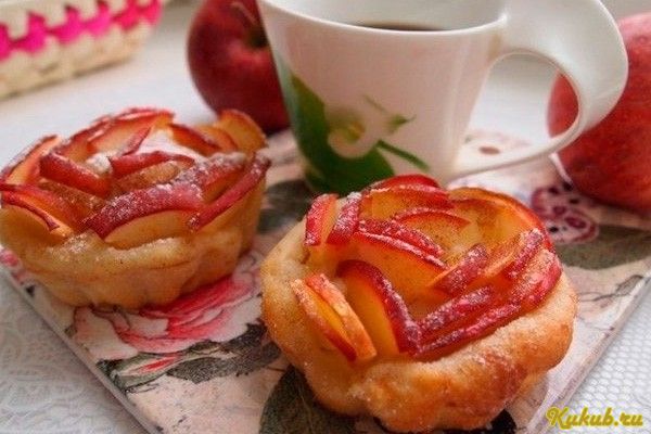 корзиночки, яблок, творог