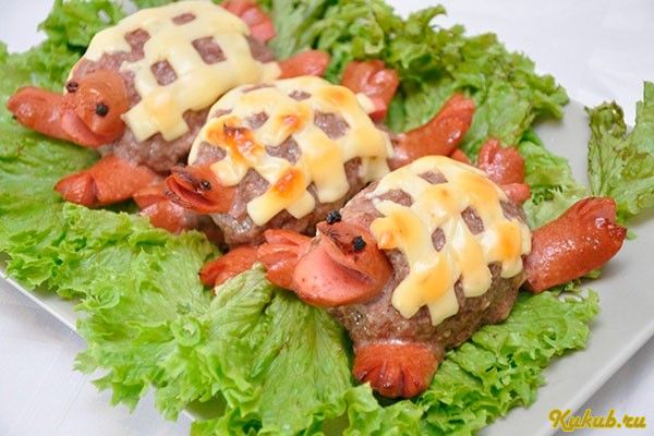 котлеты, сыром