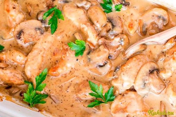 куриные, грудки, грибами куриные, грудки, грибами