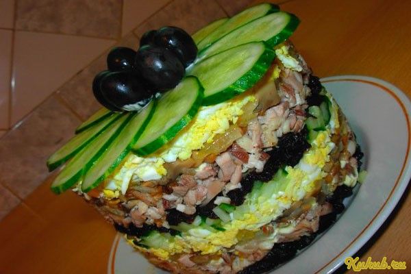 куриный, салат, меркурий