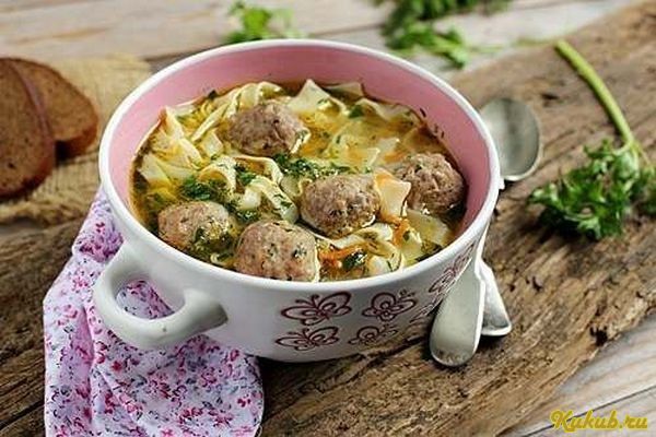 лапша, фрикадельками, по-домашнему, свинина