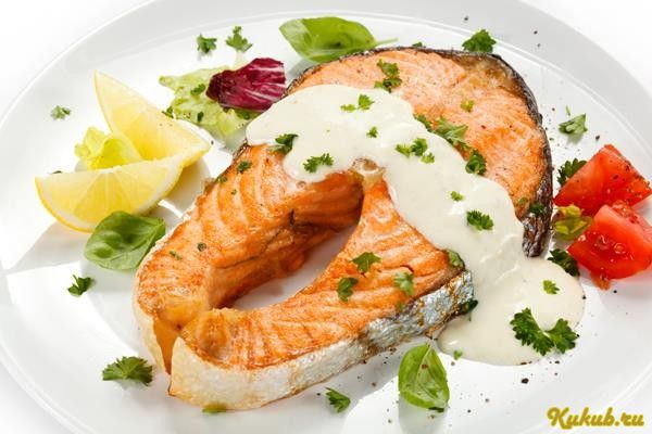 нежный, стейк, форели