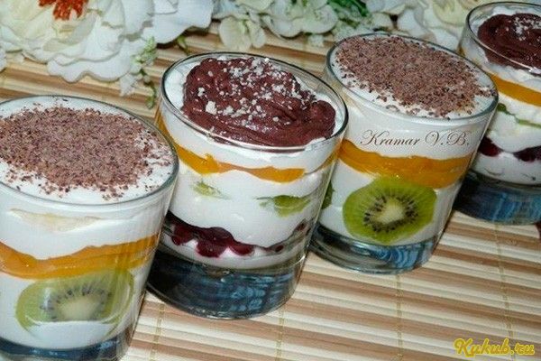 легкий, десерт, творог, киви легкий, десерт, творог, киви