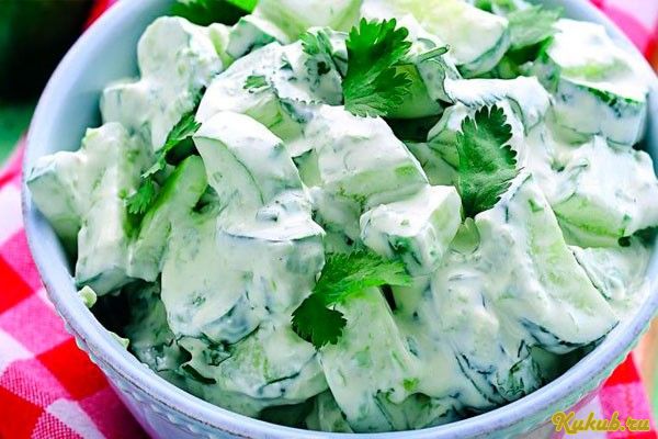 легкий, огуречный, салат