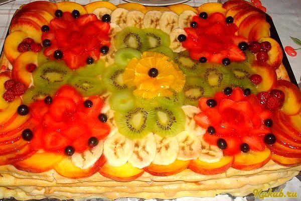 летний, торт, вишня