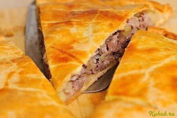 мясной, пирог, пищевой