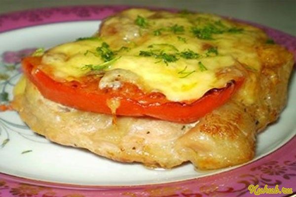 мясо, по-французски, помидорами, пищевой