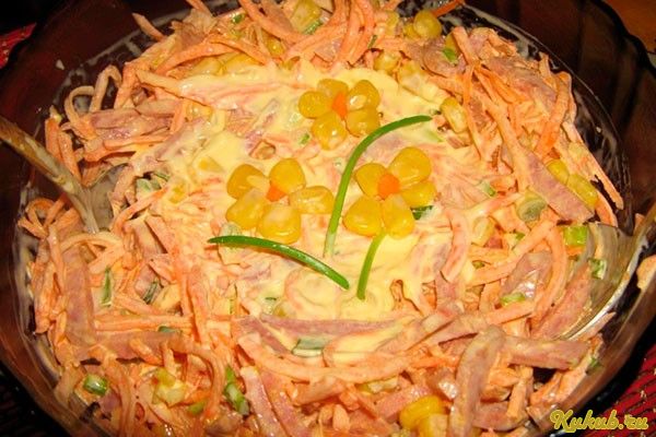 несложный, салат, копченой, пищевой несложный, салат, копченой, пищевой