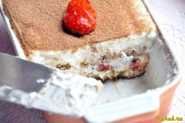 нежный, тирамису, творогом, творог, кофе