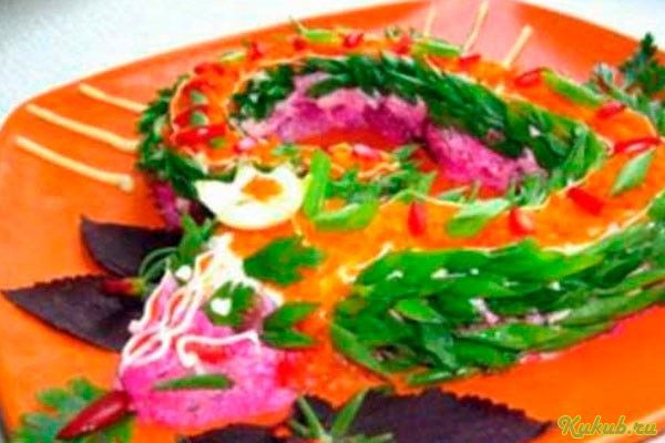 новогодний, салат, маринад