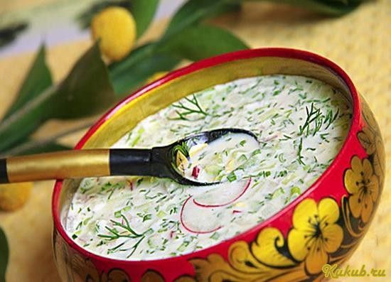 окрошка, днестровская, курицей