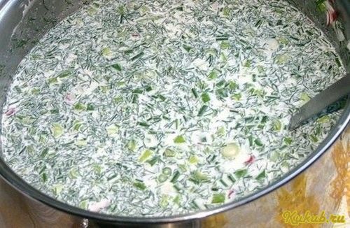 окрошка, курином окрошка, курином