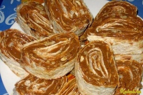 ореховый, десерт, лаваше