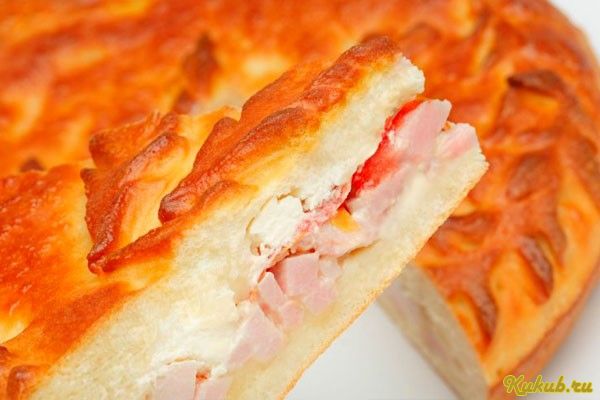 открытый, сырный, пирог