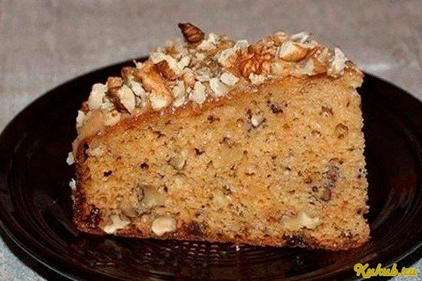 пирог, грецкими